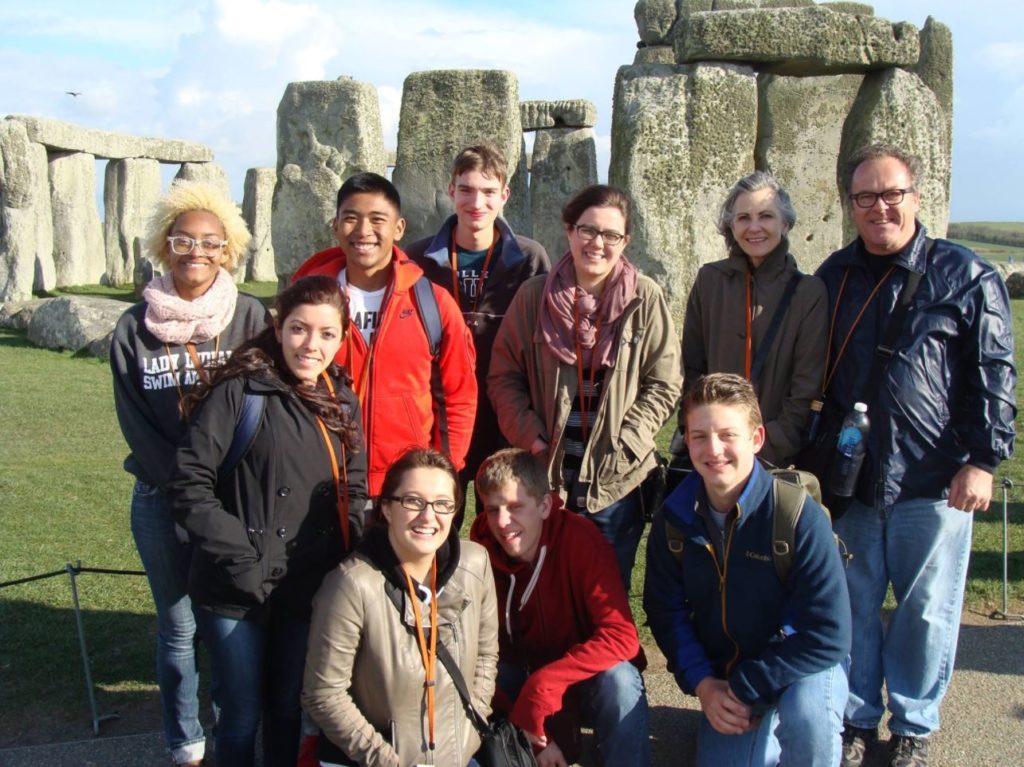 Students at the Stone Henge